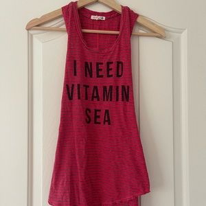 Sundry Racerback Striped Tank Top